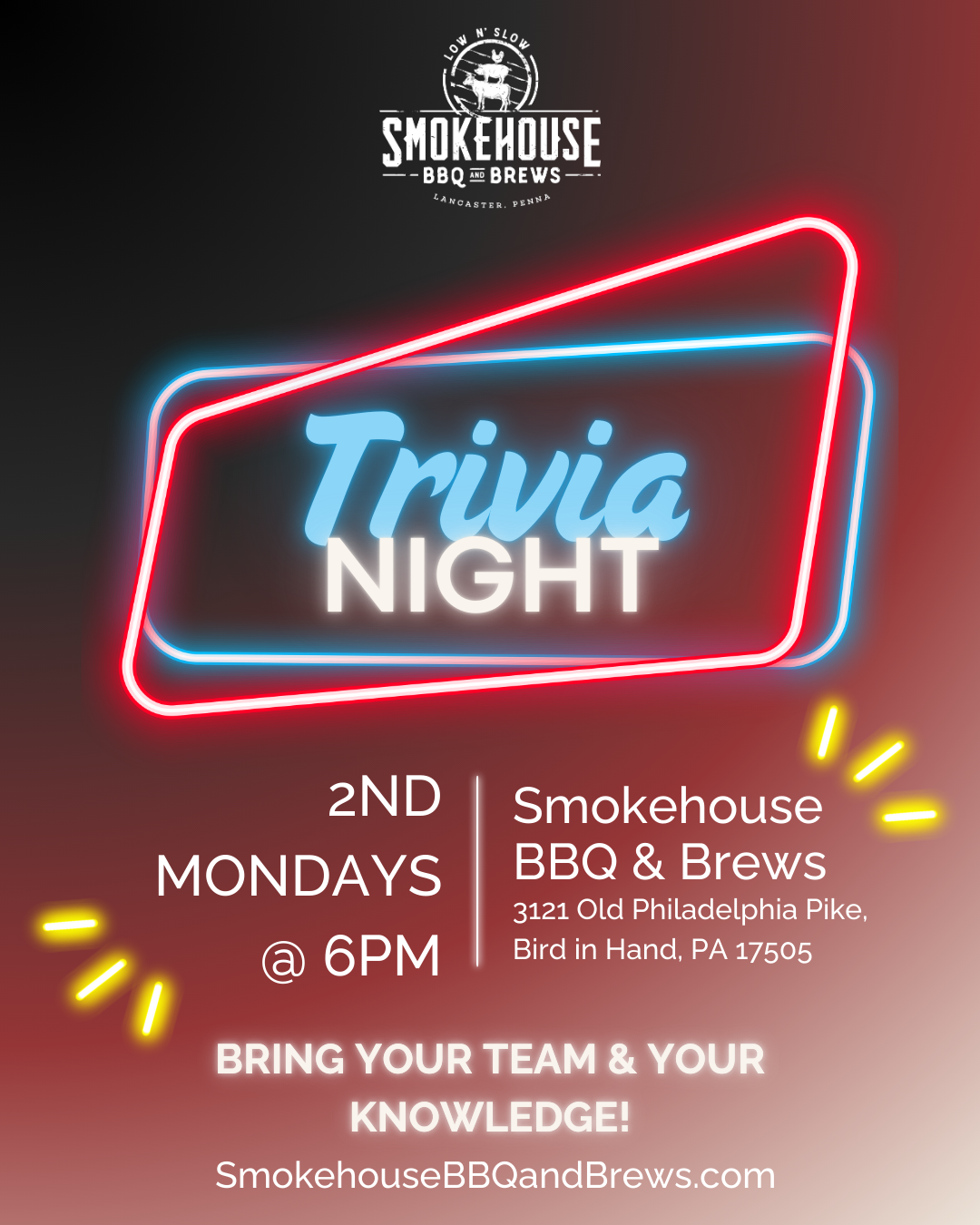 Trivia Nights at Smokehouse BBQ & Brews